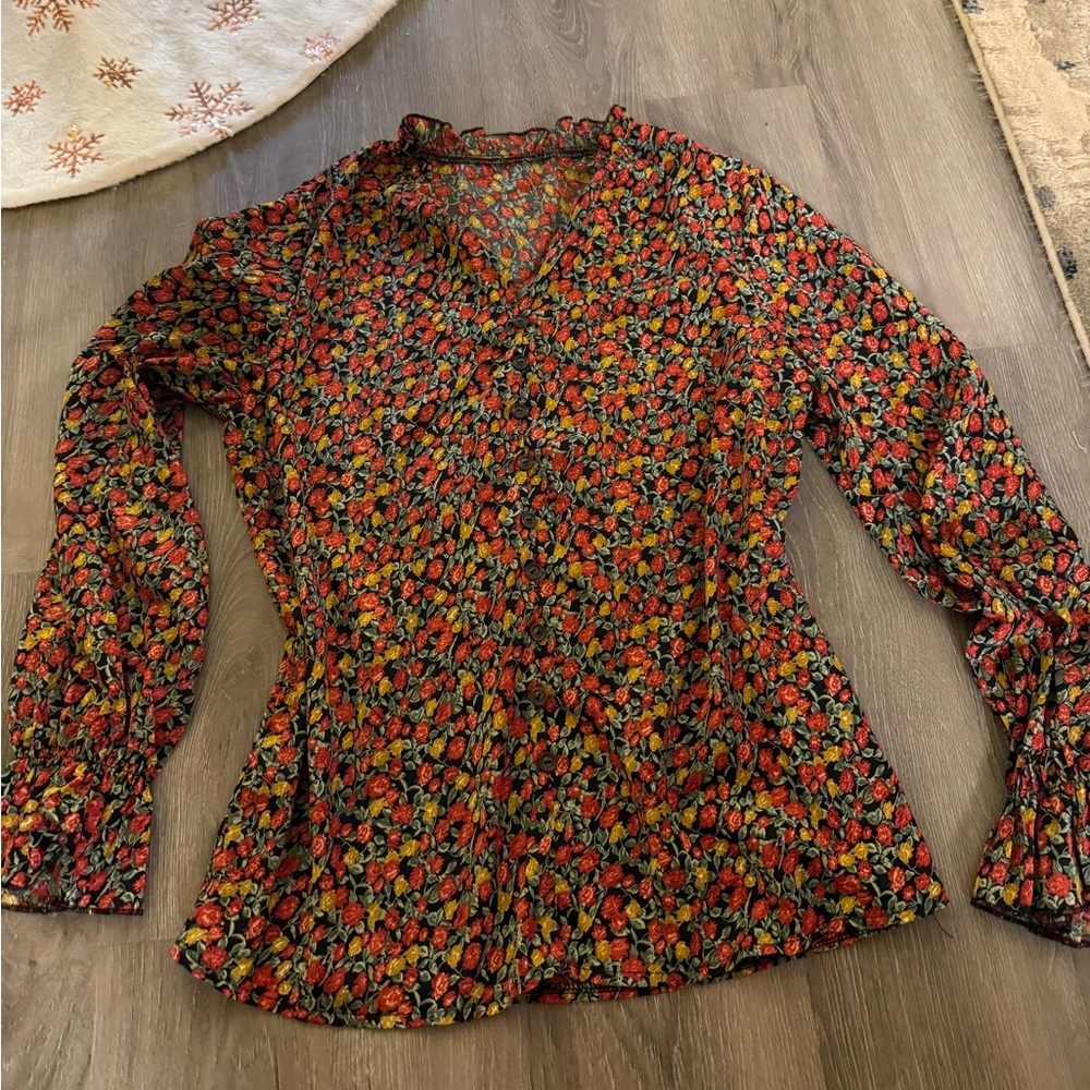 Floral Long Sleeve Women's Top